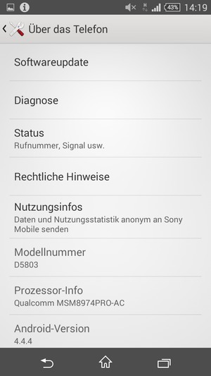 Wählen Sie Softwareupdate
