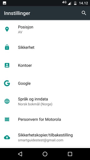 Bla til og velg Kontoer