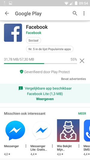 Wacht tot het installatieproces beëindigd is