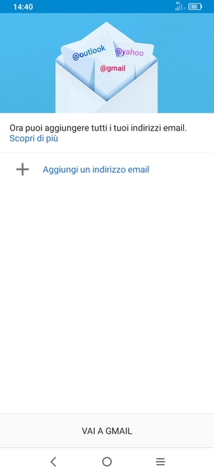 Seleziona Aggiungi un indirizzo email