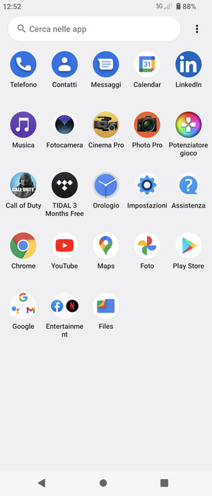 Seleziona Impostazioni