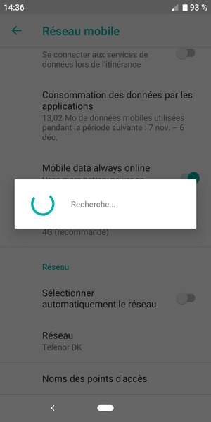 Veuillez attendre la fin de la recherche