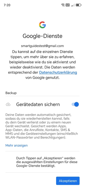 Wählen Sie Akzeptieren