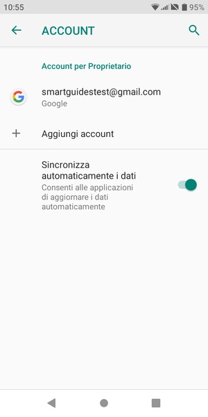 Seleziona il tuo account Google