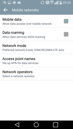 Select Network mode