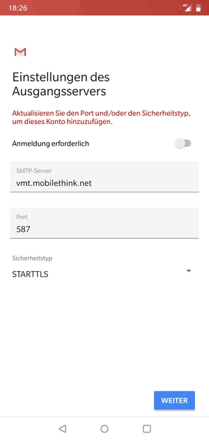 Wählen Sie Sicherheitstyp
