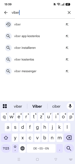 Geben Sie den Namen der App ein und wählen Sie Suchen