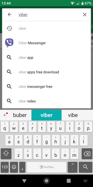 Enter the app name and select Search