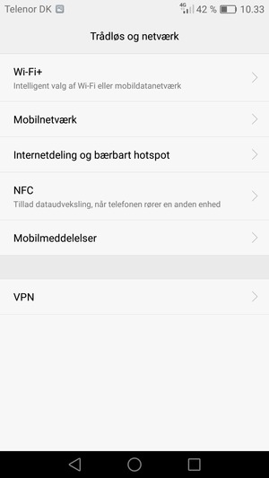 Vælg Mobilnetværk