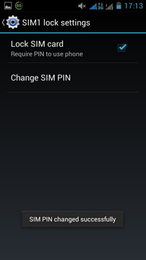 Your SIM PIN has been changed