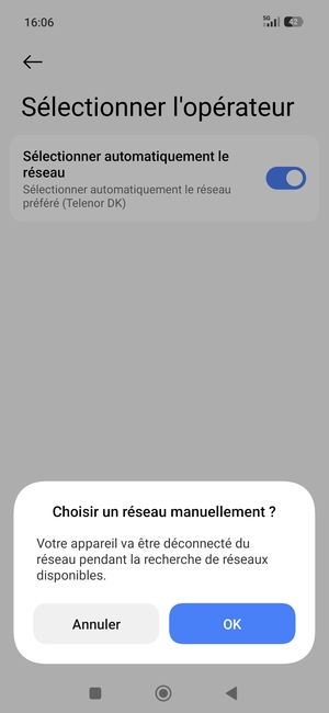 Sélectionnez OK