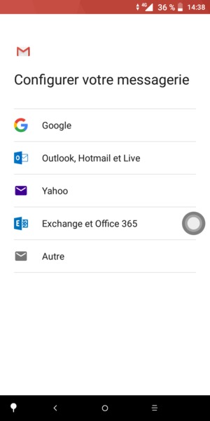 Sélectionnez Outlook, Hotmail et Live