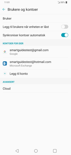 Velg din Google-konto