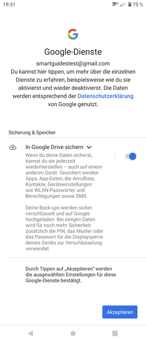 Wählen Sie Akzeptieren