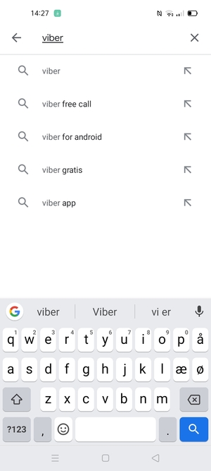 Indtast navnet på appen og vælg Søg