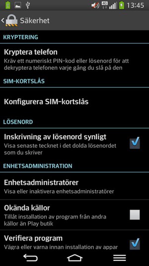 Välj Konfigurera SIM-kortslås