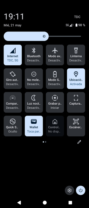 Desactive Ubicación