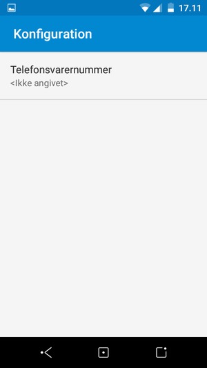 Vælg Telefonsvarernummer