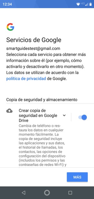 Seleccione MÁS