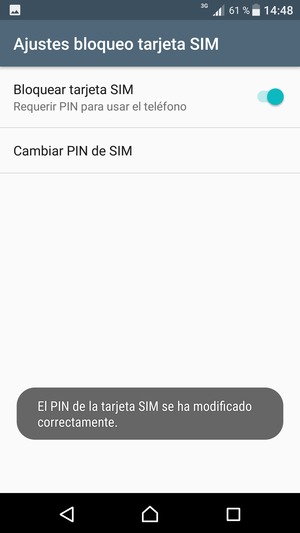 Su PIN de la tarjeta SIM ha sido cambiado