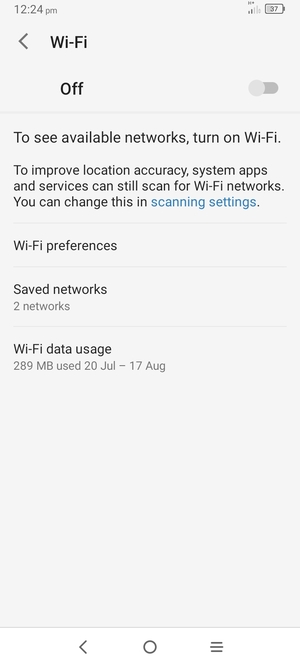 Turn Wi-Fi on