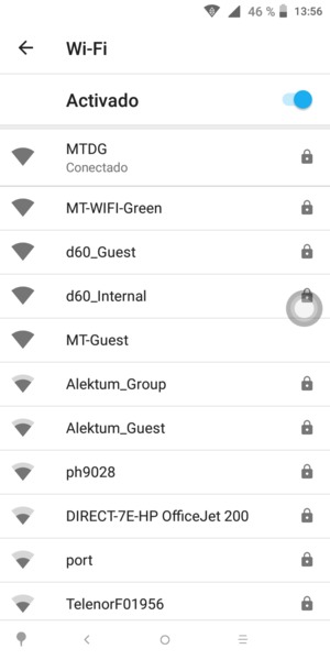 Ahora está conectado a la red Wi-Fi