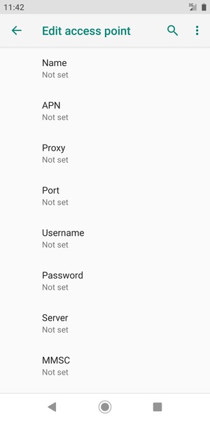 Enter MMS information