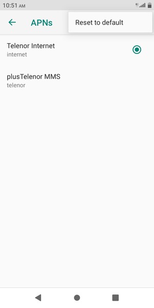 Select Reset to default