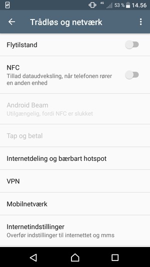 Vælg Internetindstillinger