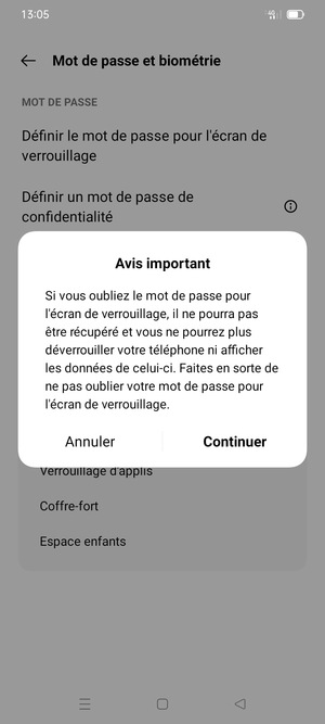 Sélectionnez Continuer
