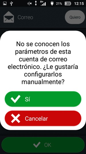 Seleccione Sí