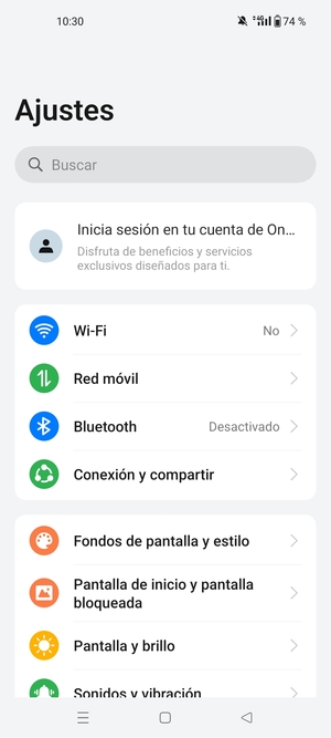Seleccione Conexión y compartir
