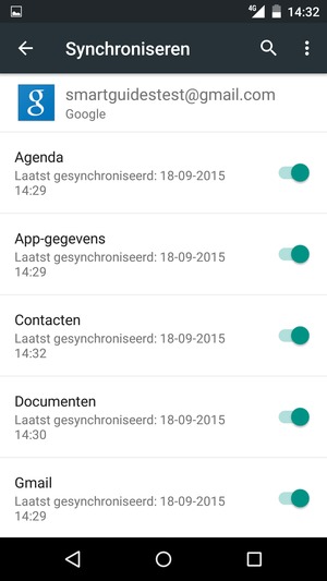 Selecteer de Menu-knop