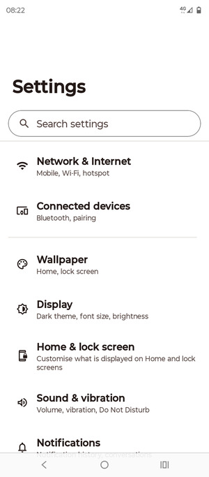 Select Network & Internet