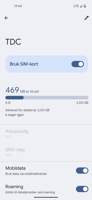 Slå Roaming på eller av