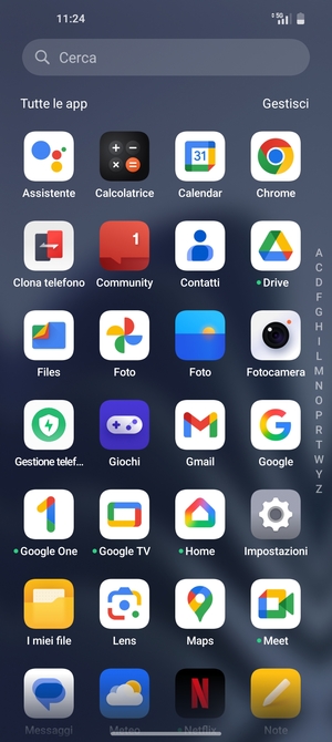 Seleziona Impostazioni