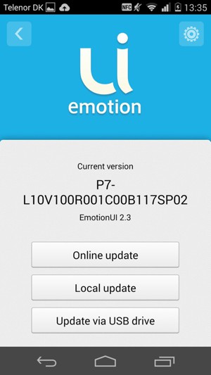 Select Online update / Check for updates