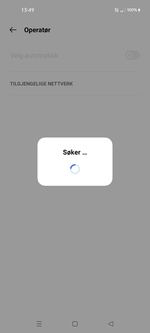Vent til søket er ferdig