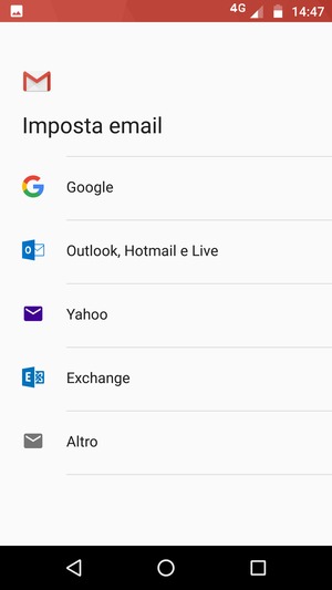 Seleziona Outlook, Hotmail e Live