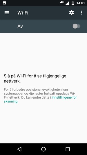 Slå på Wi-Fi