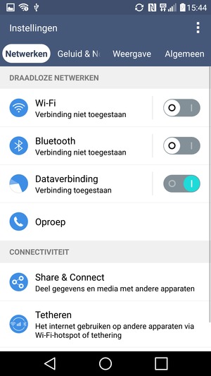 Selecteer Netwerken en Wi-Fi