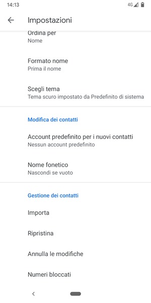 Scorri e seleziona Importa