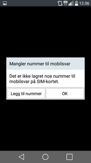 Hvis personsvar ikke er innstilt, velg Legg til nummer