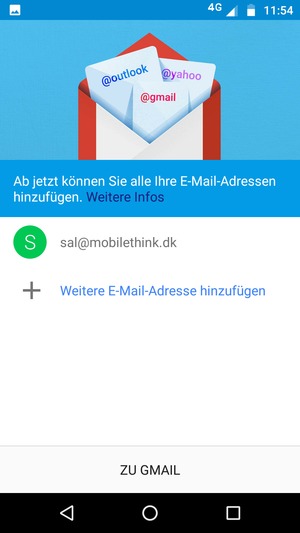 Wählen Sie ZU GMAIL