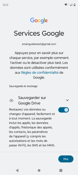 Sélectionnez Plus
