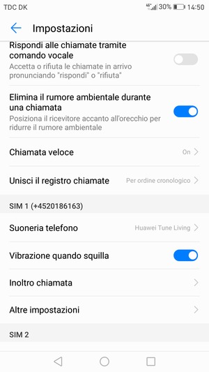Scorri e seleziona Altre impostazioni