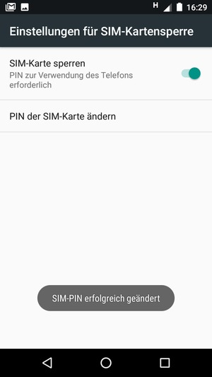 Ihre SIM-PIN wurde geändert