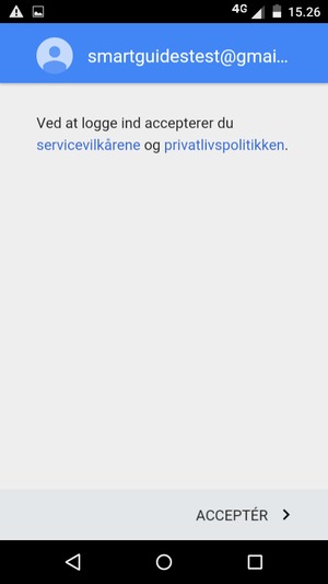 Vælg ACCEPTÉR