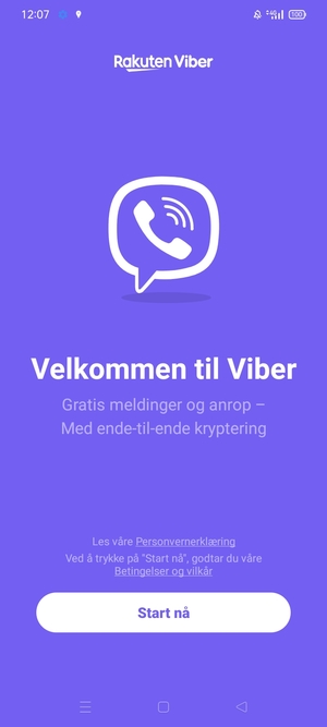 Applikasjonen er klar til bruk