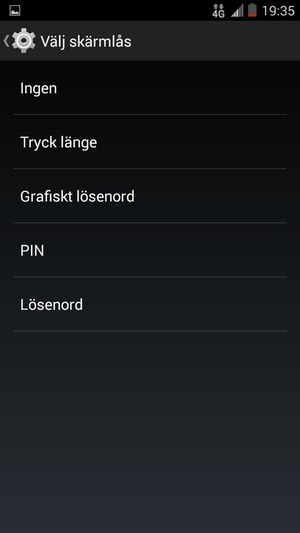 Välj Grafiskt lösenord